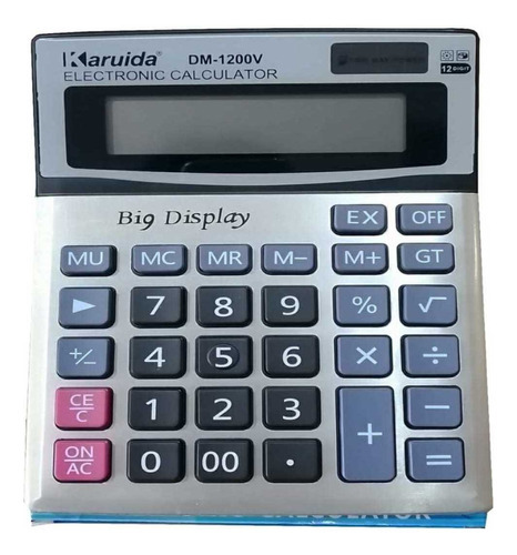 Calculadora Eletrônica Comercio Mesa 12 Dígitos Dm-1200v