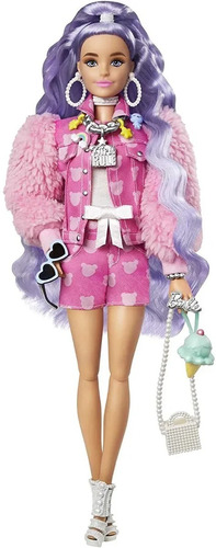 Barbie Extra Doll # 6 Pelo Lila, Mascota Perrito