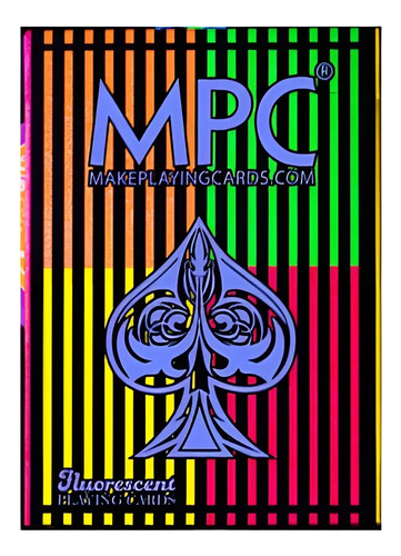 Baraja Naipe O Inglés Poker The Fluorescent Quad Uv By Mpc 