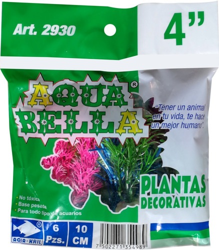 Plantas Artificiales Acuario Pecera Peces 10cm 2930