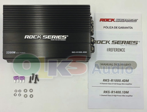 Imagen 4 de 9 de Amplificador Mini 4 Canale 800w Rms Rockseries Rks-r1000.4dm