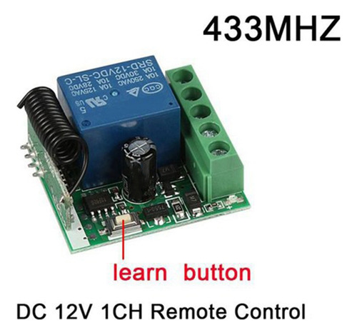 Control Inalámbrico Fs De 10 Piezas, 12 V, Canal Único, 433