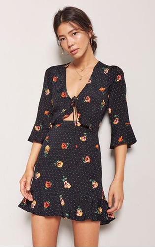 Forever 21 Vestido Negro Flores Puntitos Abertura Frente | MercadoLibre Forever 21 Vestido Negro Flores Puntitos Abertura Frente | MercadoLibre