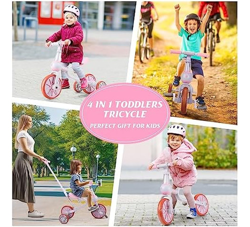 Triciclos 3 En 1 Para Niños Y Niñas De 2 A 4 Años De Edad, C