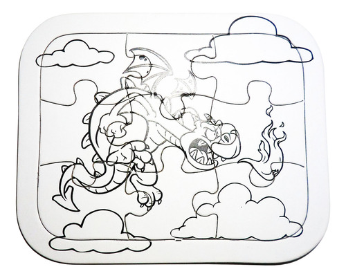 20 Rompecabezas Personalizado 9 Pzs Colorear Pintar Souvenir