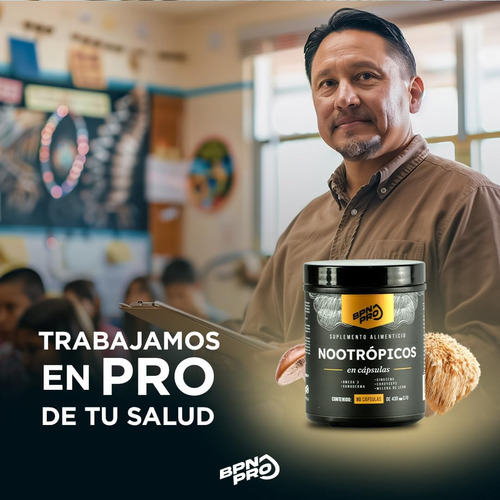 Nootrópicos Con Melena De León Omega Ganoderma Y Cordyceps