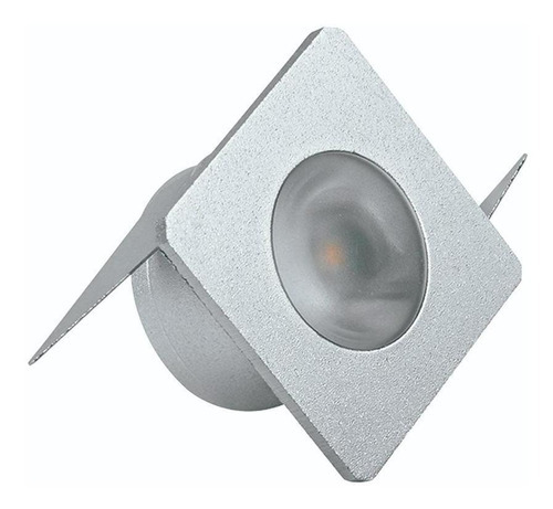 Mini Luminárias Embutidas Led 1w Iluminação Armarios Etc Cor da estrutura Prata