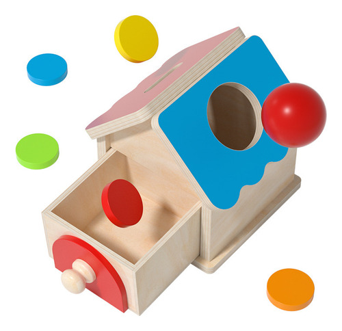 Monedero Dos En Uno - Cajón Textil De Madera Montessori