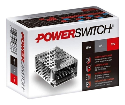Pack 5 Fuente Switching 12v 3a 36w Metalico