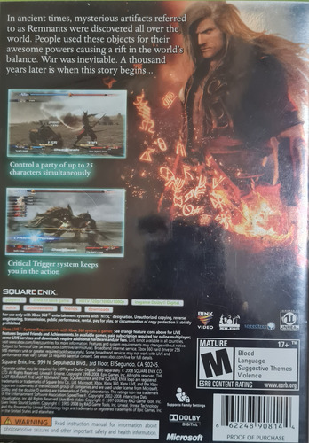 The Last Remnant Xbox 360 (Usado)