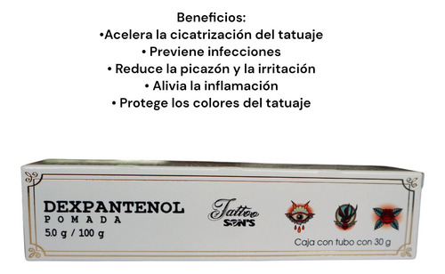 Crema Para Tatuajes : Cicatrizante + Hidratante 2 Piezas