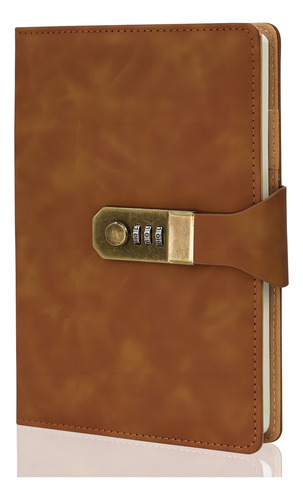 Lumai Caderno Diario Com Cadeado Caderno Cartagena Com Segredo Senha Fechadura 150 Folhas 288 Paginas Pautadas Com Linhas Folha A5 Gramatura 80g Cor Marrom