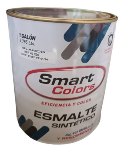 Pintura En Esmalte Sintético Smart Colors  Color Blanca 