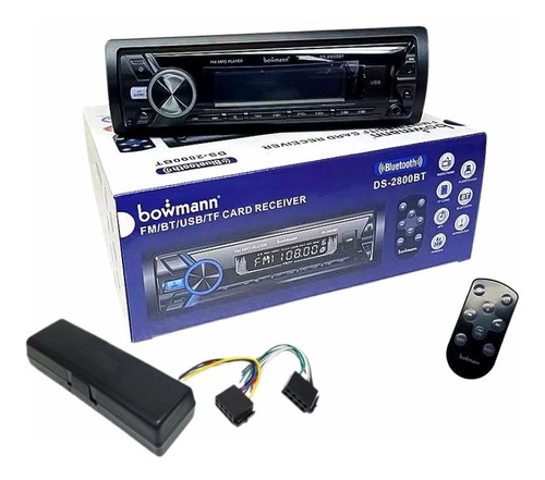 Auto Radio 1 Din Mp3 Bluetooth Bowmann Desmontable 7 Colores