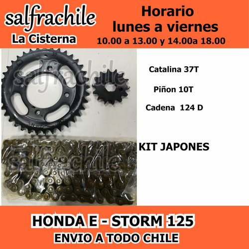 Kit De Transmisión Moto Para Honda E-storm  125  Japones 