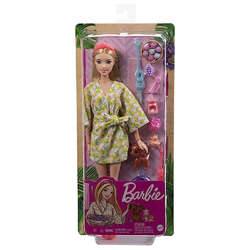 Muñeca Barbie De Cuidado Personal, Muñeca Rubia Posable Pa