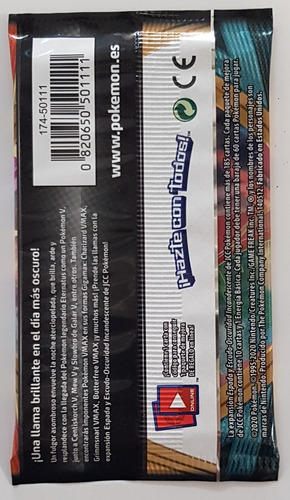 Imagen 2 de 8 de Sobre Pokemon Tcg Oscuridad Incandescente Nuevo Y Sellado!!!