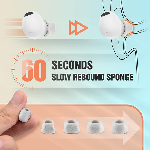 Memory Foam Tips For Samsung Galaxy Buds 2 Pro, No Silicone