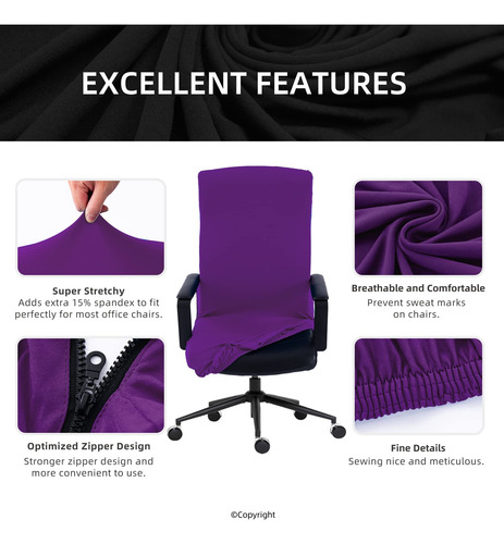 Funda Elástica Para Silla De Oficina Universal Lavable Morad