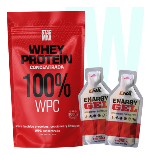 Whey Protein Proteina Wpc Starmax + 2 Geles 