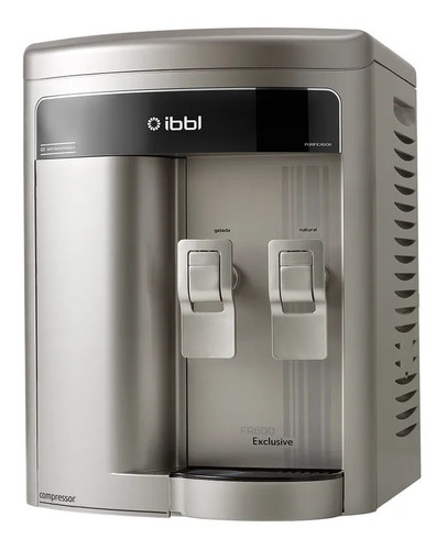 Purificador De Agua Gelada Refrigerado Compressor Ibbl Fr600 Exclusive Prata Bacteriológico Remove Cloro E Bactérias