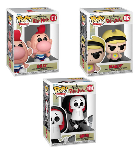 Funko Pop Billy & Mandy, Grim Set De 3 Piezas Nuevos