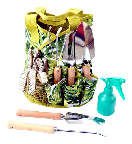 Set Bolso Con Kit De Herramientas Para Jardineria