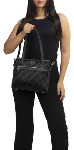 Bolsa Satchel Cloe Eresmi Mediano Color Negro