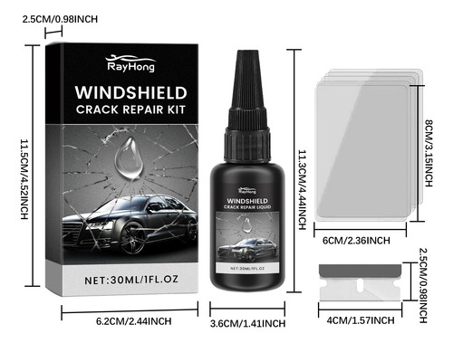 Kit De Pegamento Para Reparación De Parabrisas, Kit De Fluid