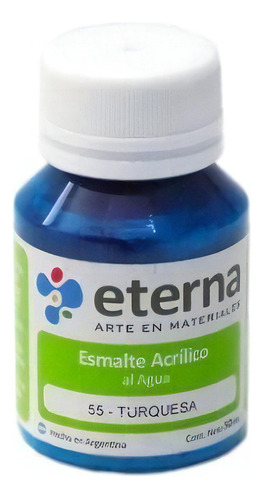 Esmalte Acrilico Al Agua Eterna X 37ml Color del óleo 55 TURQUESA