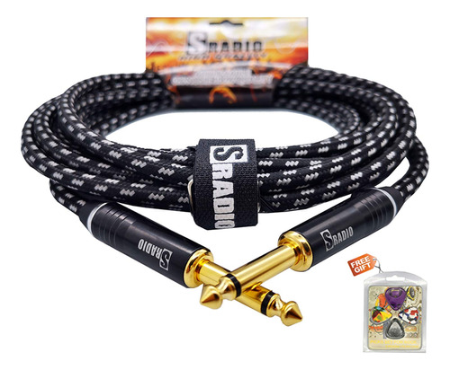 Sradio Cable Para Instrumento Guitarra 10 Pie Amperio Recto