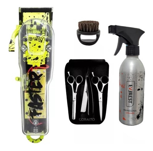 Kit Barber Maquina B-way + Set Tijeras + Accesorios