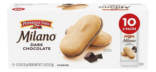Pepperidge Farm Milano Cookies, Chocolate Oscuro, 10 Paquete