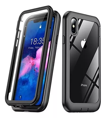 Funda Para iPhone X Protector De Pantalla Integrado Negro