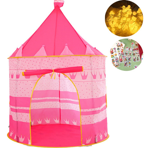 Tienda Niños Carpa Castillo Con 5m Luz & Pegatinas