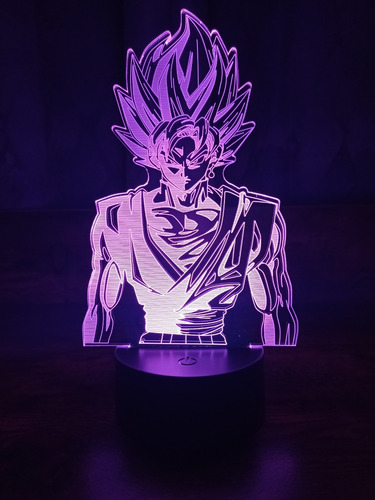 Lampara Led Goku 7 Colores Led En Uno Dragon Ball Z