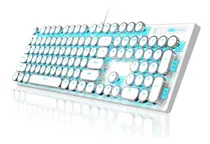 Comprar Teclado Mecânico Camiyan, Estilo Máquina De Escrever, Branco