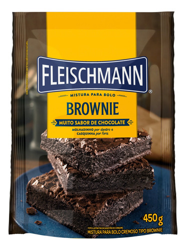 Mistura para bolo brownie Fleischmann 450 g 