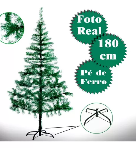 Arvore De Natal Pinheiro 1,80 Verde Decoração Natal - Escorrega o Preço