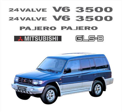 Adesivos Mitsubishi Pajero V6 3500 Gls-b Cinza Escuro Ca902