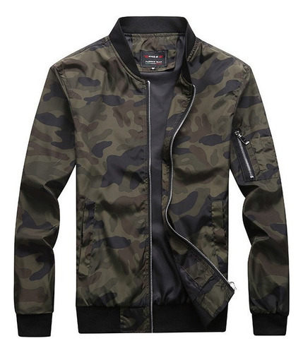 Chaqueta Bomber Para Hombre Abrigo Deportivo Casual