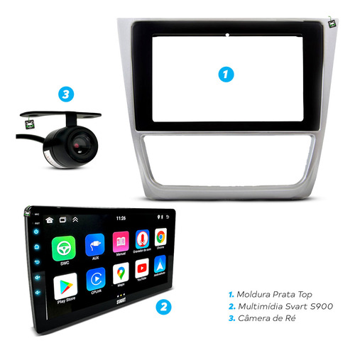 Kit Multimidia Android 9 Pol Gol G6 2012 2013 2014 2015