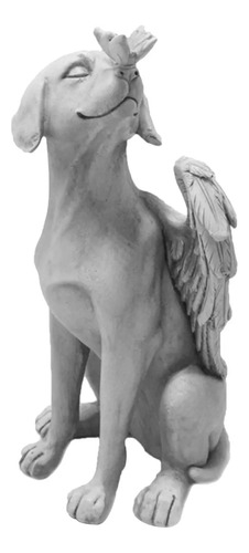 Estatua De Jardín Con Diseño De Perro Con Alas De Ángel