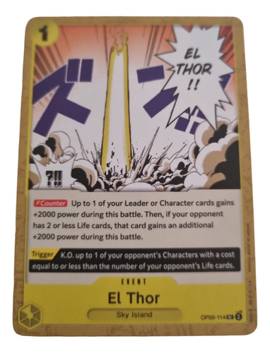 El Thor X4 Cartas One Piece Tcg Original