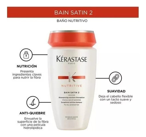 Kerastase Nutritive - Bain Satin 2 - Shampoo Cabello Seco