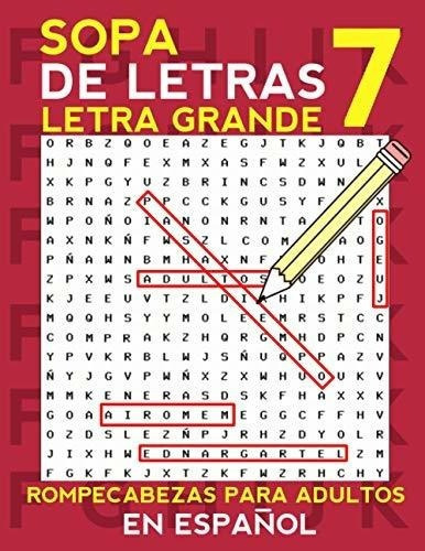 Sopa De Letras En Español Letra Grande Rompecabeza, De G.m, Angel. Editorial Independently Published En Español