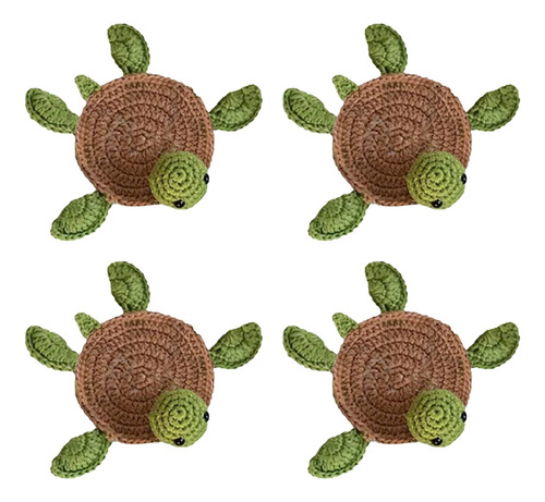 Posavasos Con Forma De Tortuga, 4 Unidades, Con Forma De Ani