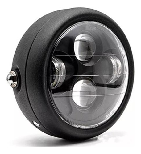 Motocicleta Negro 6.5 Faros Hi/lo Beam Bobber Chopper