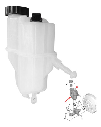 4635f1 4635a3 Depósito De Líquido De Frenos Para C5 C6 Para