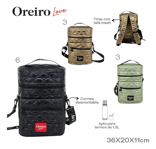 Matera Oreiro Porta Mate Mochila Negro 18470